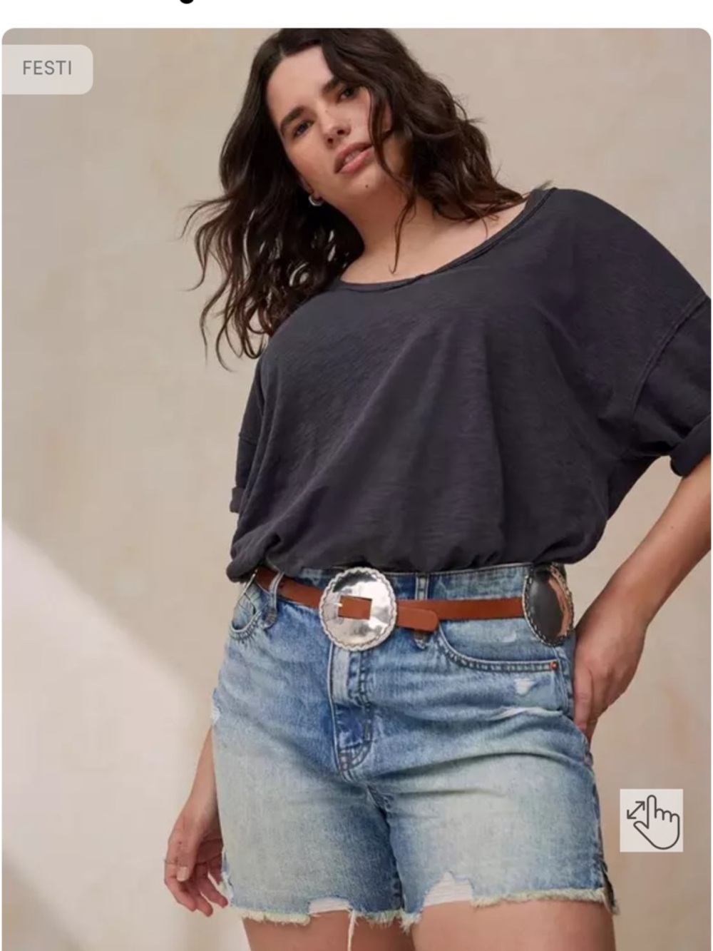 torrid Light Wash Denim Jean Shorts with Brown Belt